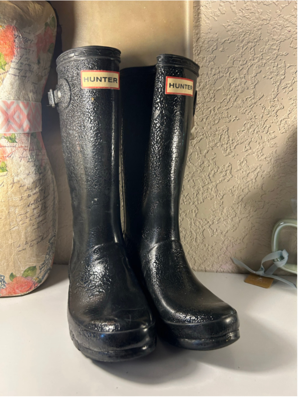 Girls Hunter Rain Boots Size 2 Black